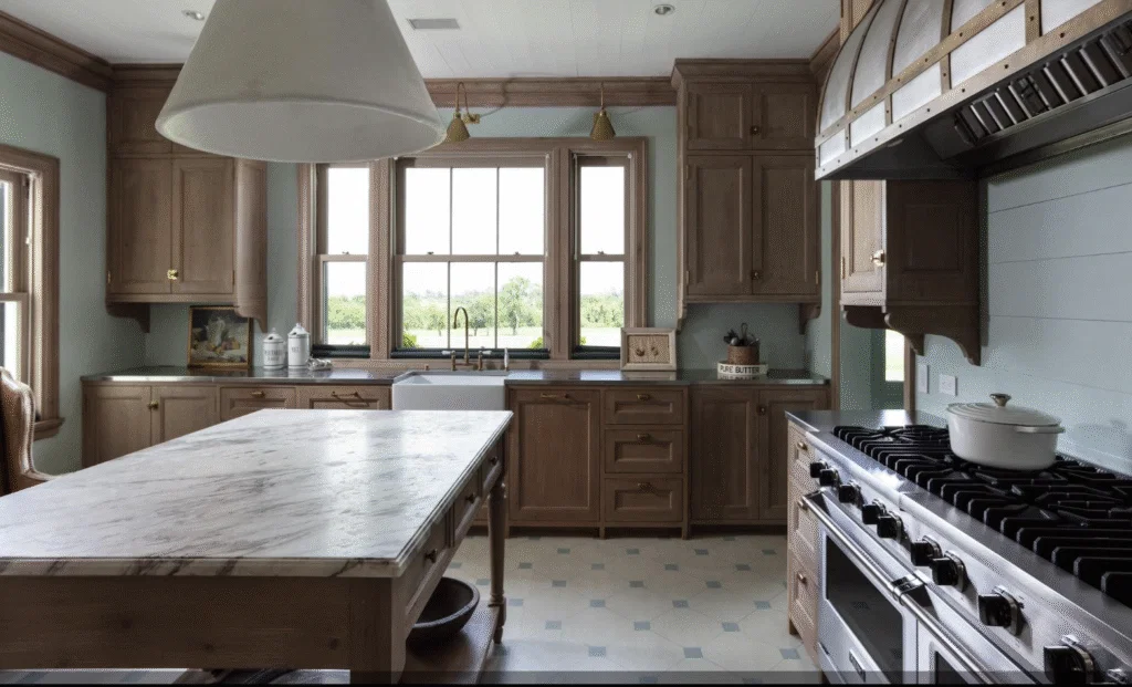 The rustic yet spacious kitchen at Goodthyme Farm (Photo by Kerry Kirk Photography)